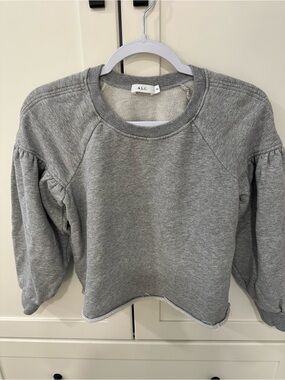 A.L.C. Light Gray Crewneck Sweatshirt with Ribbed Neck